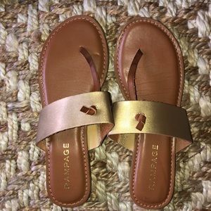 Rampage gold sandals